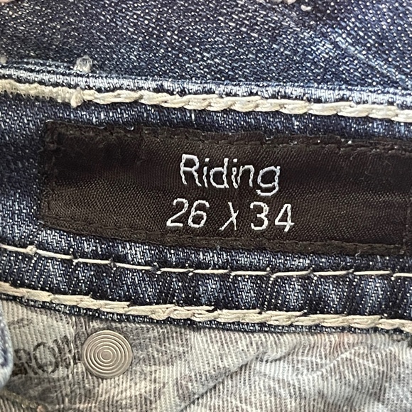 Rock & Roll Cowgirl Dark Blue Boot Cut Jeans - Picture 10 of 16